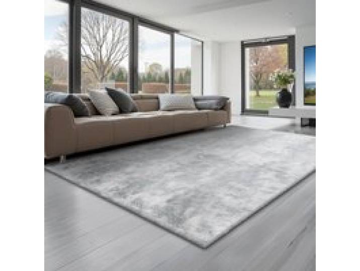 VEVOR Hochflor Teppich 2743x1829 mm, flauschiger Wohnzimmmerteppich mit dreilagigem Material, Bodenteppiche für Wohnzimmer, Schlafzimmer, Wintergarten, fusselfrei & weich, rutschfest, Grau-Mix