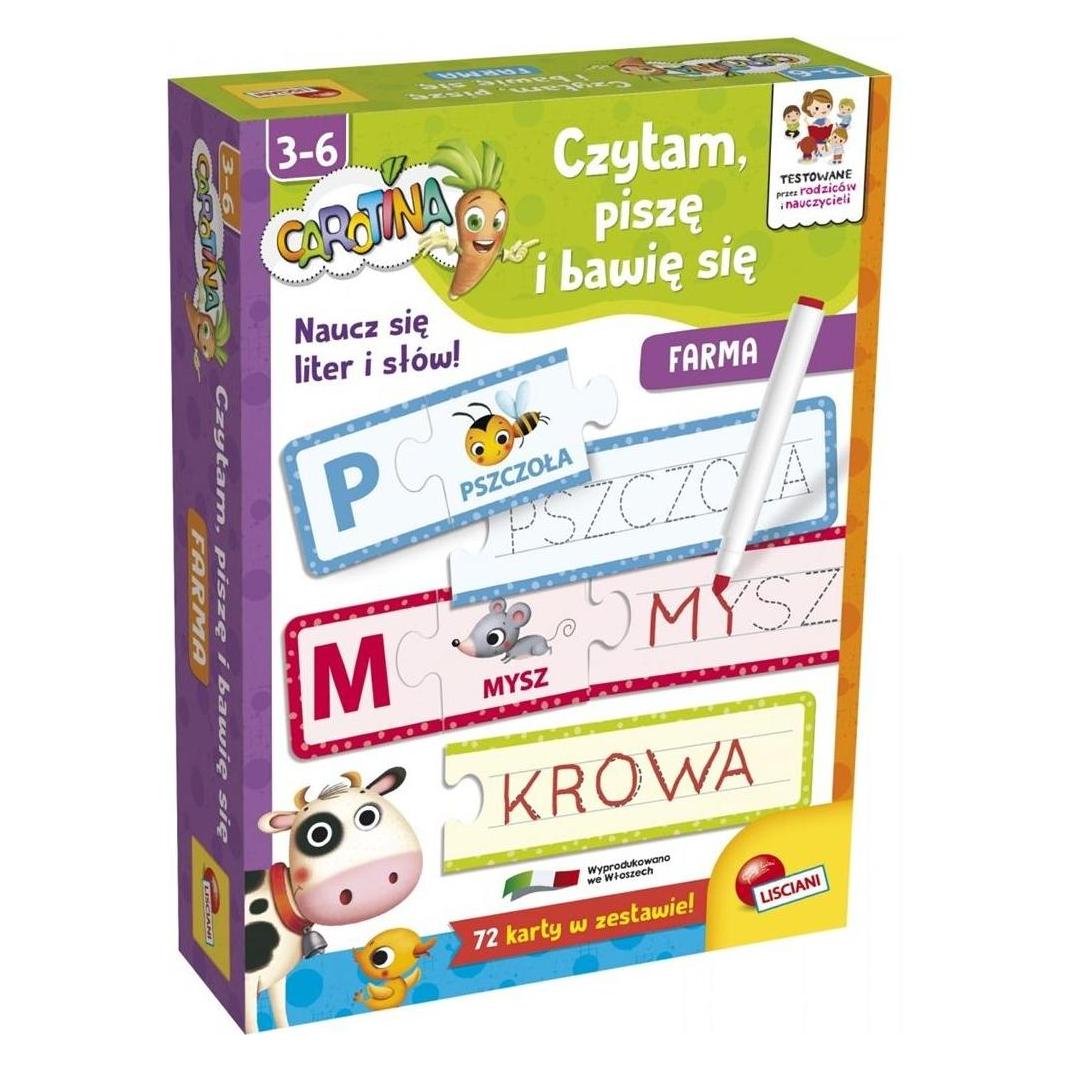 Lisciani Carotinspiel spielt, liest und schreibt - Bauernhof (Deutsch, 3 - 6 Jahre) (79940)