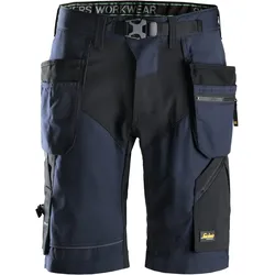 Snickers FlexiWork, Arbeitsshorts+ mit Holstertaschen 64 stahlgrau-schwarz