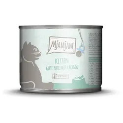 MjAMjAM Sparpaket 12 x  200g KITTEN Pute+Lachsöl