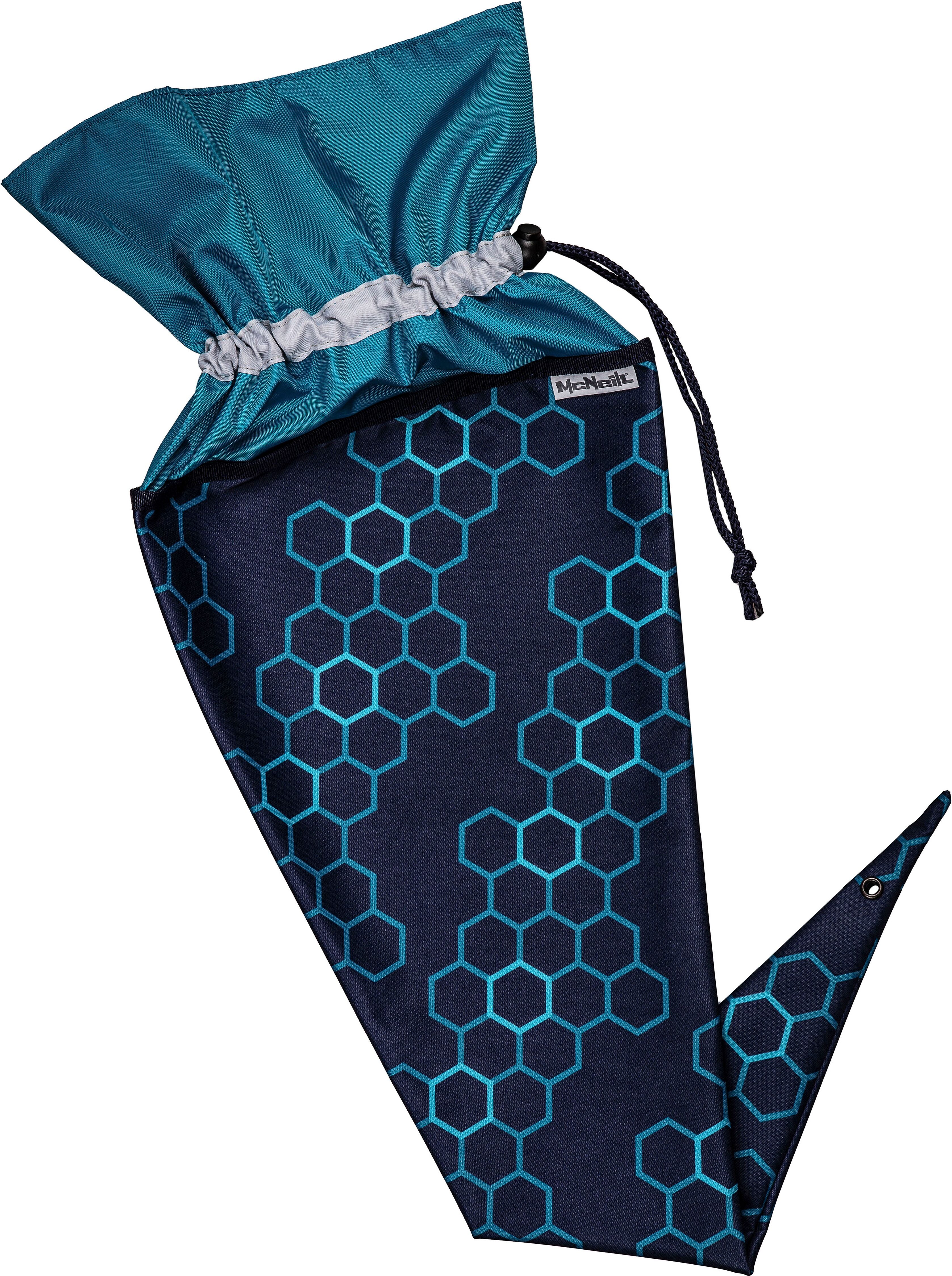 Schultüte MCNEILL "Schultüte, Xagon", Kinder, Gr. B/H/L: 70cm, blau (xagon), Polyester, Papierdekoration Schultüte
