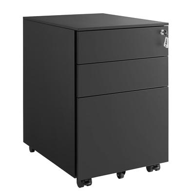 Helloshop26 - Rollcontainer mit 3 Schubladen und Hängeregistratur abschließbarer Aktenschrank für Akten und Dokumente vormontierter 12_0004806
