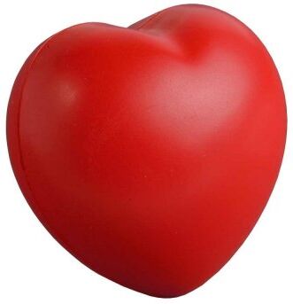 Cuore antistress Poliuretano rosso 7x6,5 cm  leggero Personalizzate o neutre