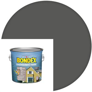 Bondex Holzfarbe Dauerschutz-Farbe, 2,5l, außen & innen, wetterfest, anthrazit