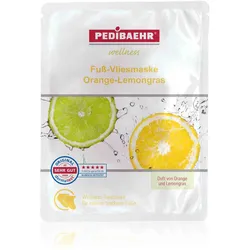 PEDIBAEHR Fuß-Vliesmaske Orange-Lemongras 1 Paar