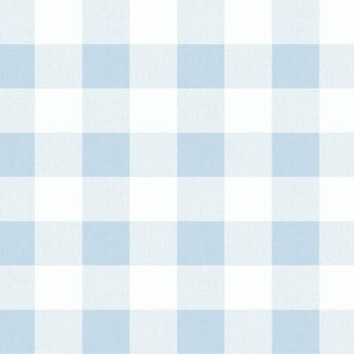 Sweet Gingham Wallpaper - Light Blue - Ballard Designs