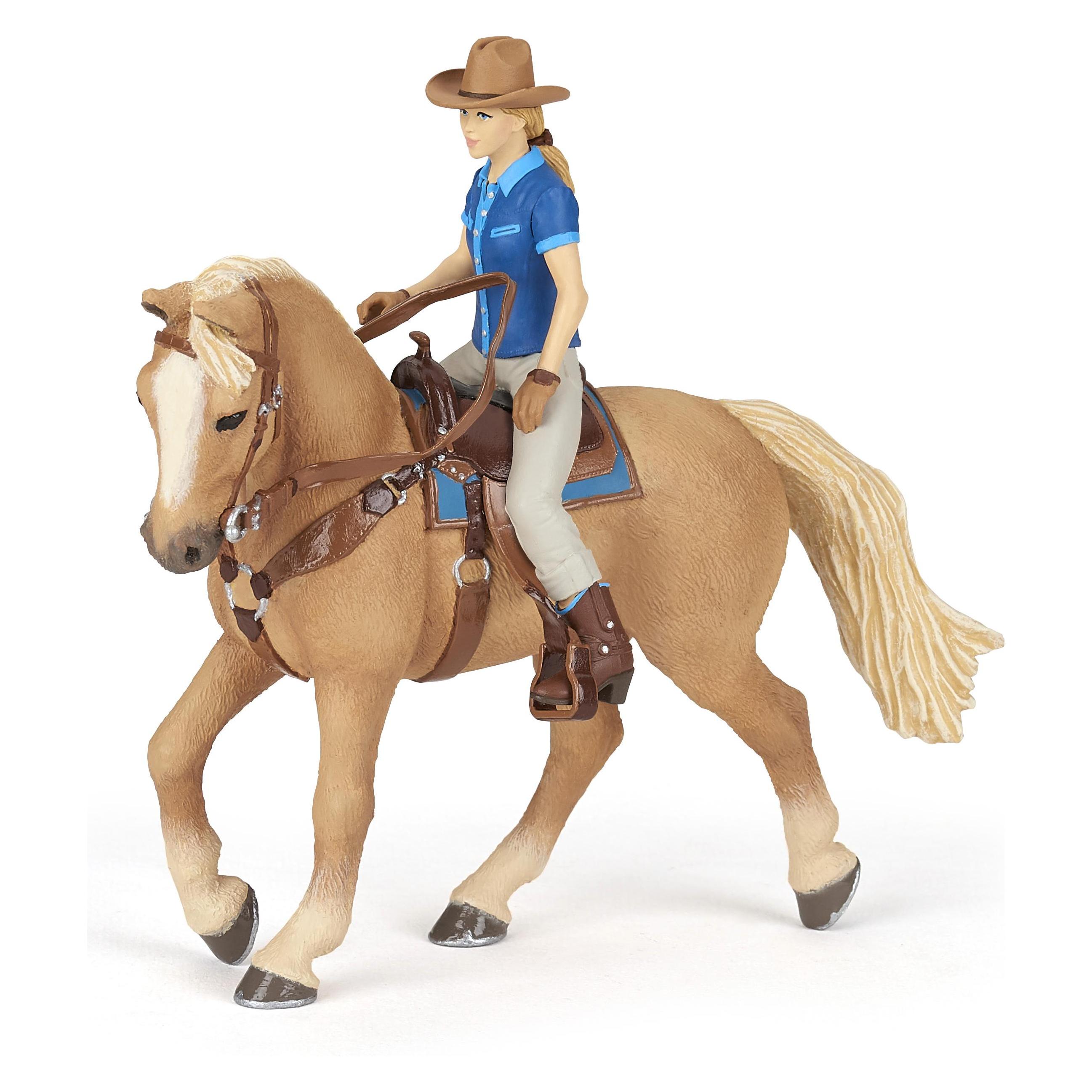 Papo Westernpferd und Reiterin (51566)