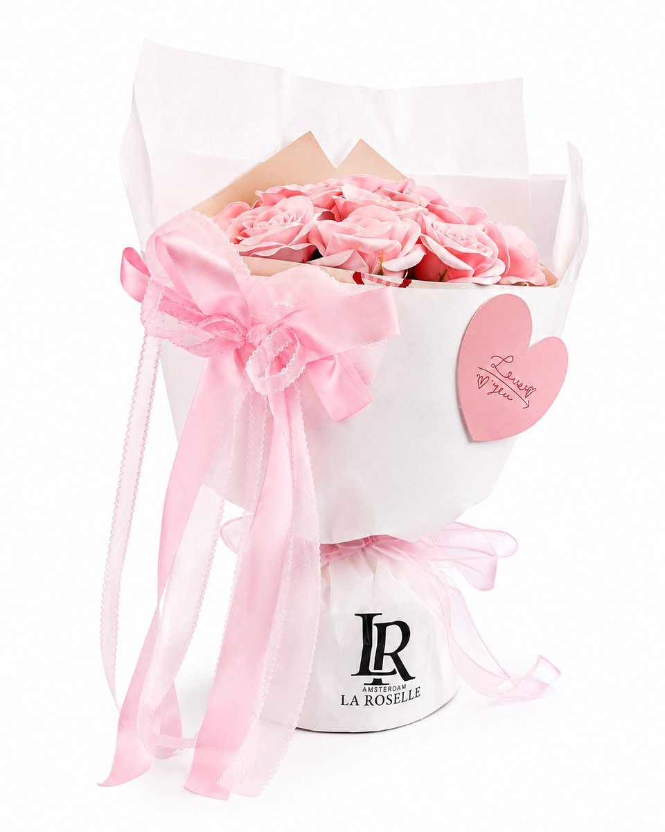 La Roselle Amsterdam Geurend Kunstboeket - Roze