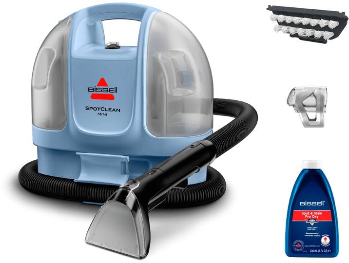 BISSELL Wasch-Sauger SpotClean Mini Select, leicht & klein, starke Saugleistung, Dual-Tank , blau (hellblau), B:25cm H:30,8cm T:34cm, Mehrzwecksauger, 12.5kPa, reinigt Flecken auf Teppich, Polster, Autositz, Wasch-Sauger