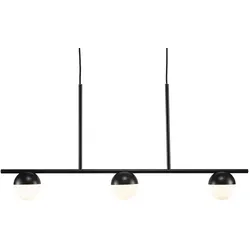 Nordlux Pendelleuchte CONTINA, 3-flammig, G9, IP20, Glas opal weiß, schwarz NORD-2010953003