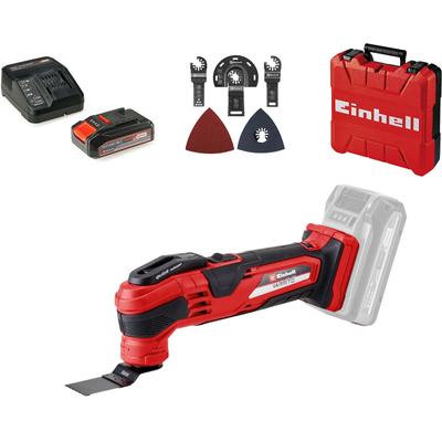 Akku-Multifunktionswerkzeug EINHELL "VARRITO", rot (rot, schwarz), B:6,4cm H:10cm L:26,3cm, Multifunktionswerkzeug-Maschinen, Power X-Change, Inkl. Akku, Zubehör und Aufbewahrungskoffer