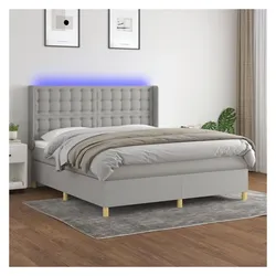 vidaXL, Boxspringbett, Faranina (Knöpfe) (160 x 200 cm)