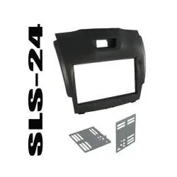 Doppel DIN Einbaublende - ISUZU D-Max - grau - Radioblende / Einbaurahmen Rad...