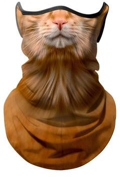 Uplift Essentials 3D Animal Print Ice Silk Bandana Cooling Breathable Face & Neck Protection ginger Cat
