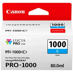 Canon PFI-1000 C - 80 ml - Cyan - Original - Tintenbehälter - für imagePROGRAF P...