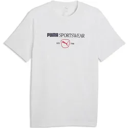 PUMA Herren Freizeit / Mode Sommer GJ T-Shirts / Tanks T-Shirts/Tanks ku.Arm He/Uni PUMA CLASS Graphic Tee, Größe XL in Weiß Weiß