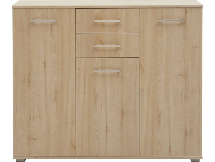 Hochkommode PRIESS Lindau , braun (edelbuchefarben), B:123cm H:103cm T:38cm, Holzwerkstoff, Sideboards, Kombikommode