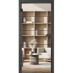 Scheurich Glas Lofttür BlackEdition, Wohnraumtüre Drehflügeltür