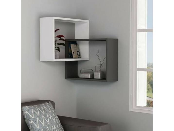 Dmora Regal Alniyat 68x60x68h cm Weiß 4 Fächer