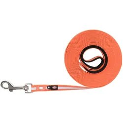 Trixie Schleppleine Easy Life M-XL, 10 m, reflektierend, Orange (M, XL, Hund, Allgemein), Halsband + Leine