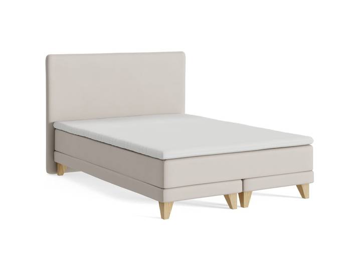 Boxspringbett President beige Stoff 140 x 200 cm - Möbel Konfigurator: Traummöbel individuell zusammenstellen - Boxspringbett
