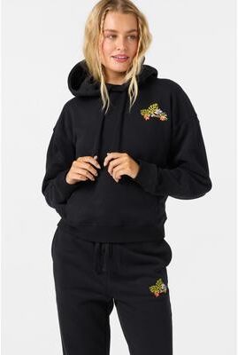 O'Neill s Tropic Floral Relaxed Hoodie in Black, Size Large