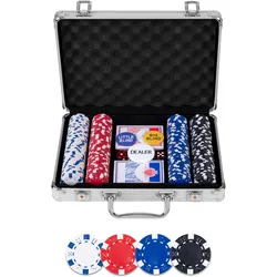 Longfield Pokerset im silbernen Koffer mit 200 Chips (11,5 Gramm) (Multilingual)