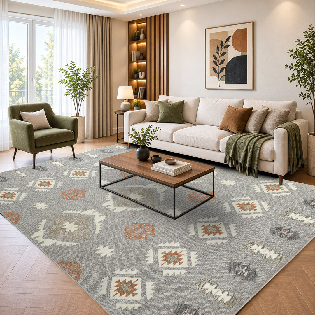 MOONLIGHT BEDDING Abstract Machine Printed Shag Area Rug NOVA Rectangle 200 x 290 cm