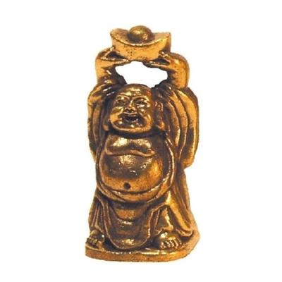 Buddha lachend Messing 3 cm