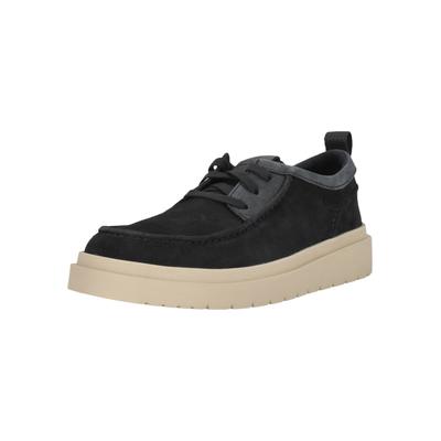 Schnürschuh CLARKS "Polden Moc", Herren, Gr. 40, schwarz (blau), Schuhe Schnürschuh, mit ultraleichter und federnder Sohle
