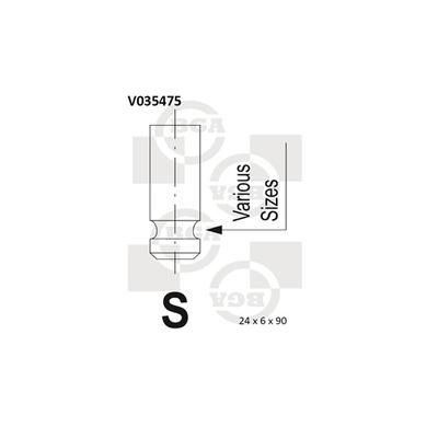 BGA Auslassventil V035475 für ROVER LAND