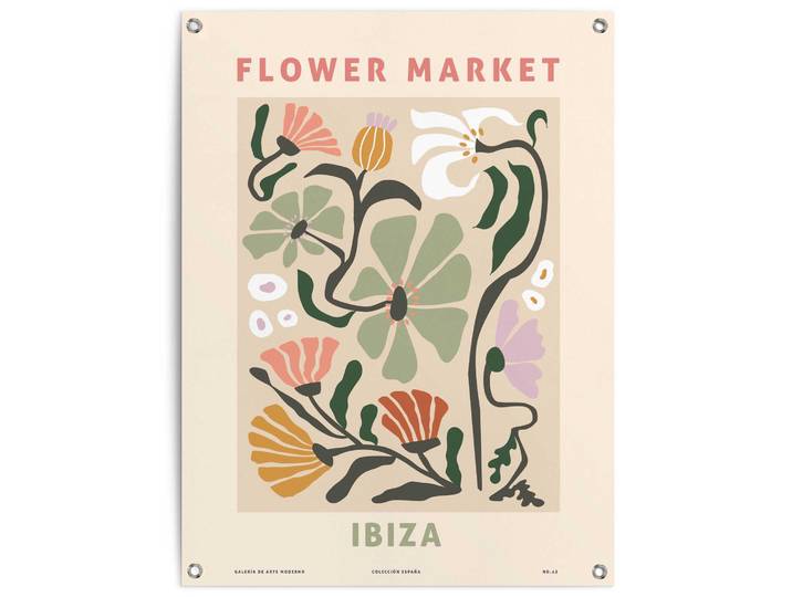 Poster REINDERS Flower Market , rosa (farbe bild(er): rosa), B:60cm H:80cm T:0,1cm, Leinwand, Bilder, Poster, Outdoor für Garten oder Balkon