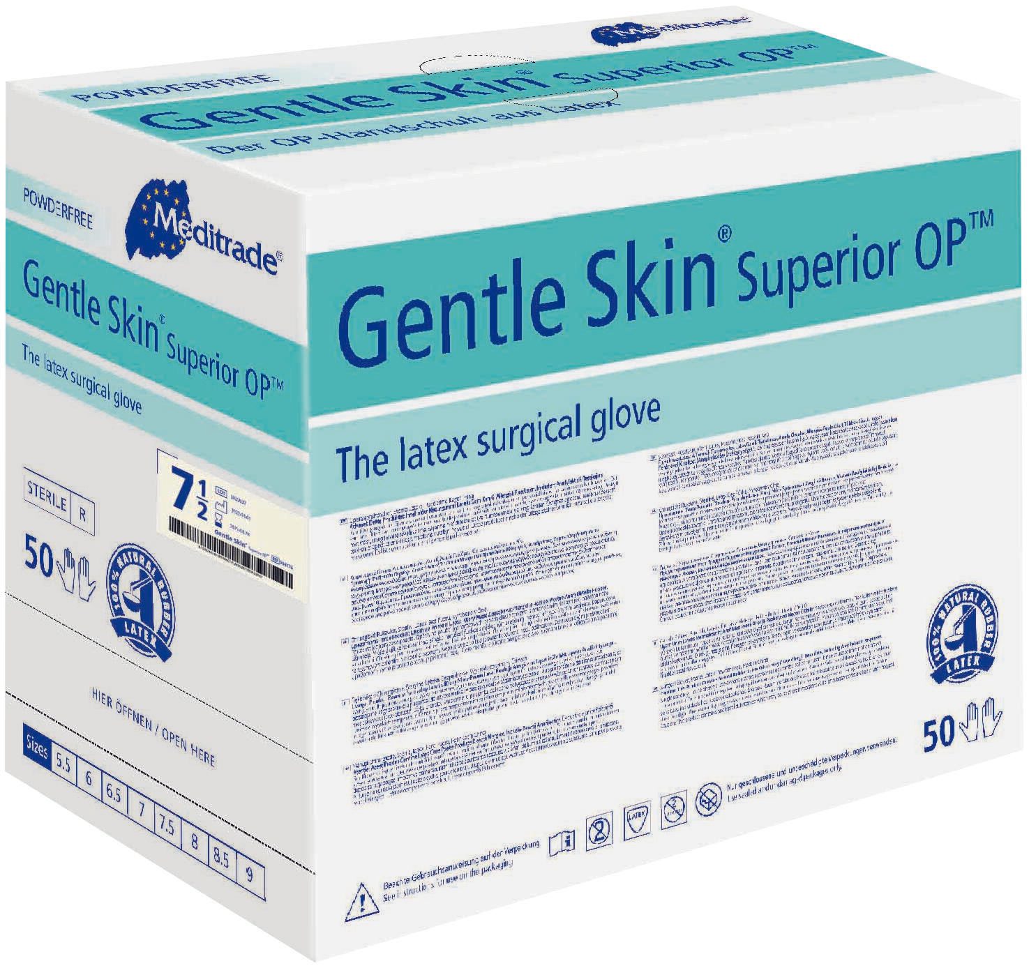 Meditrade® OP-Handschuhe Gentle Skin® Superior OP™ 7,5 weiß 904175