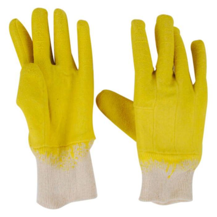 Mannesmann Arbeitshandschuhe Latex-getaucht, Strickbund (10.5) (M40350)