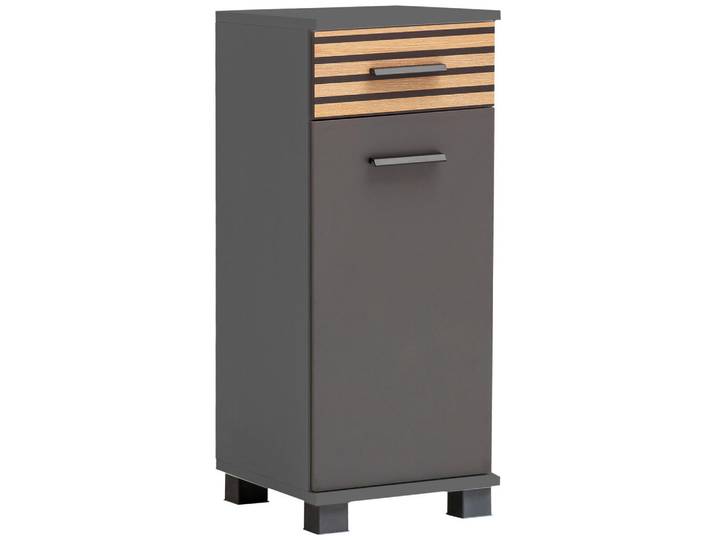 Stylife Unterschrank Katta, Weiß, Eichefarben, Kunststoff, 1 Fächer, 1 Schublade(n) Schubladen, 30.3x75.3x32.6 cm, Made in Germany, stehend, Typenauswahl, freistehend, Badezimmer, Badmöbel, Unterschränke
