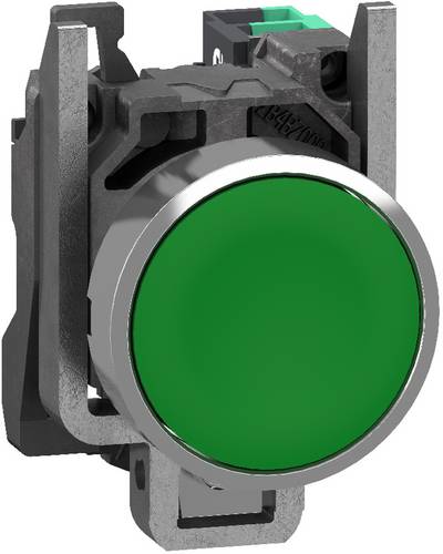 Schneider Electric XB4BA315 Drucktaster, Harmony XB4, Metall, 22mm, grün, unbeschriftet, tastend, 1S, Push-In Drucktaster 1St.