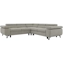 ECKSOFA QUADRO L - Hellgrau Stukture - Links Seite