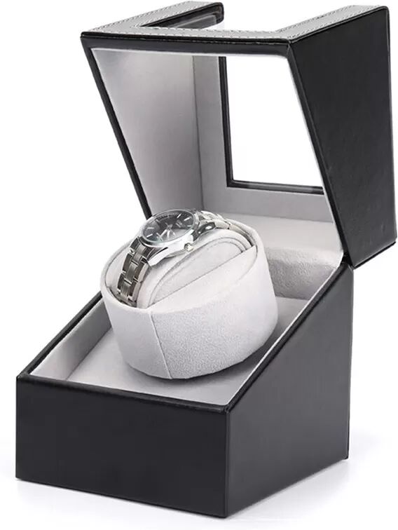 INF Automatische Uhrenbewegerbox für einzelne Uhr - Schwarz W125B