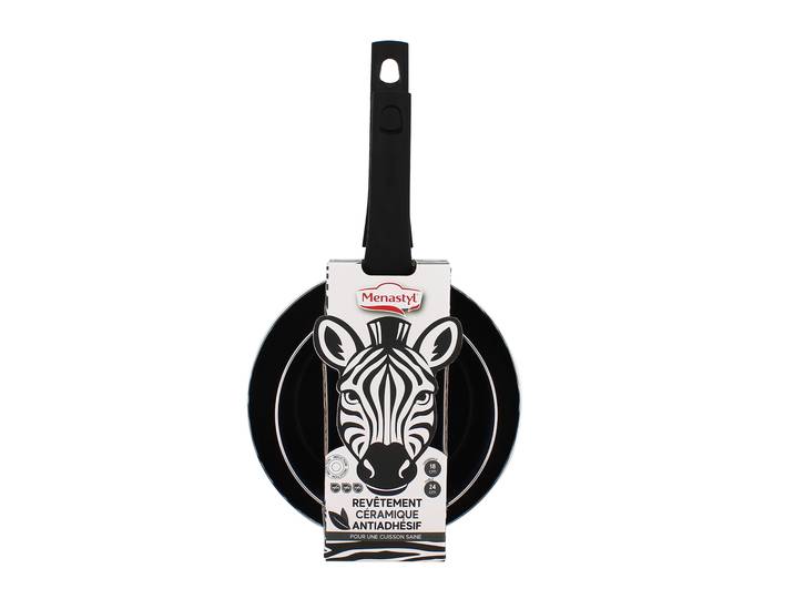Set de Cuisson Poêle 24 cm et Casserole 18 cm Zèbre MENASTYL