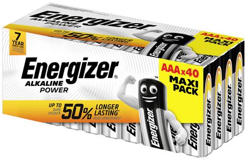 Energizer Power Micro (AAA)-Batterie Alkali-Mangan 1.5V 40St.