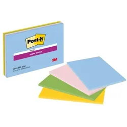 Post-it Super Sticky 6x Haftnotizen »Super Sticky Summer Sorbet Collection« 7,6 x 7,6 cm Farbmix 90 B