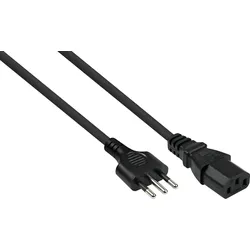 KM SK6530-S018 - Netzkabel Italien Netz-Stecker Typ I, Buchse C13, schwarz, 1,8m