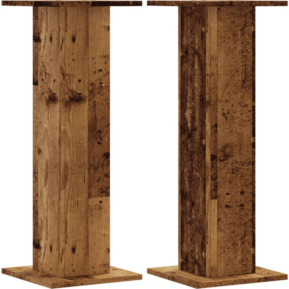 Alpen Home Haig Plant Stand 1 Tier Old Wood 30 x 30 x 80 cm (L x W x H)