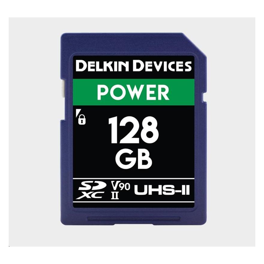 Delkin Cinema SD SDXC UHS-II 128 Gt -muistikortti (128 GB, SDXC, U3, UHS-II) (DDSDG2000128)