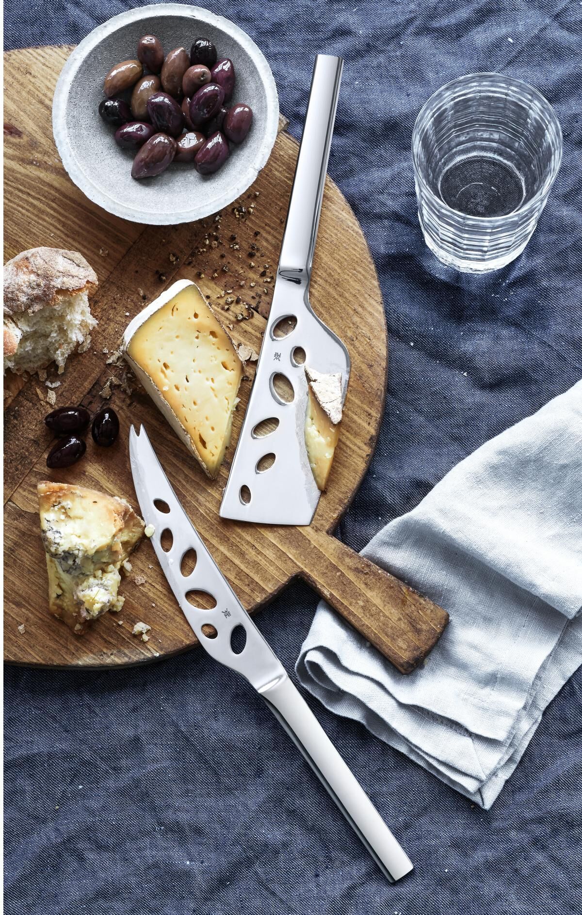 Käsemesser WMF "Nuova 2-teilig", silber (silberfarben), Cromargan Edelstahl Rostfrei 18/10, Kochmesser, Käsemesser silberfarben Einheitsgröße