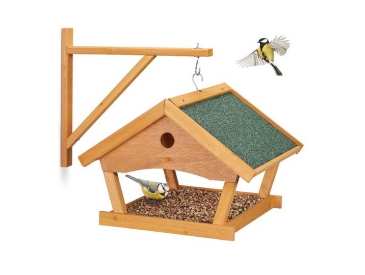 Relaxdays Vogelfutterhaus Wand