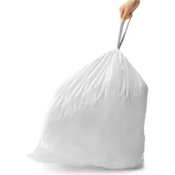 Simplehuman Müllbeutel M 20 x 45 l für Sensorabfalleimer, Abfallsack, Weiss