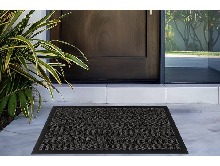 Tapis d'entrée Fine Line 125 40 x 60cm Gris/Gris
