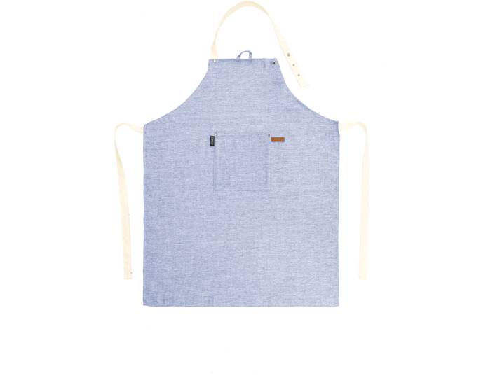 Küchenschürze Hercules blau Leinen/Polyester