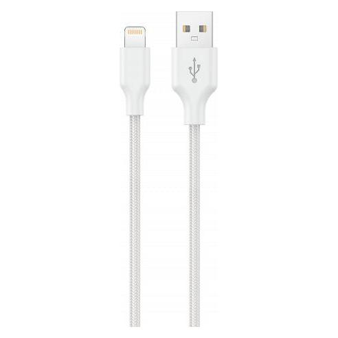 Konrow KCATLNW1 - USB Lightning auf Typ A Kabel (1m, Nylon, Weiss) - Originalverpackung (1 m) (47121706)